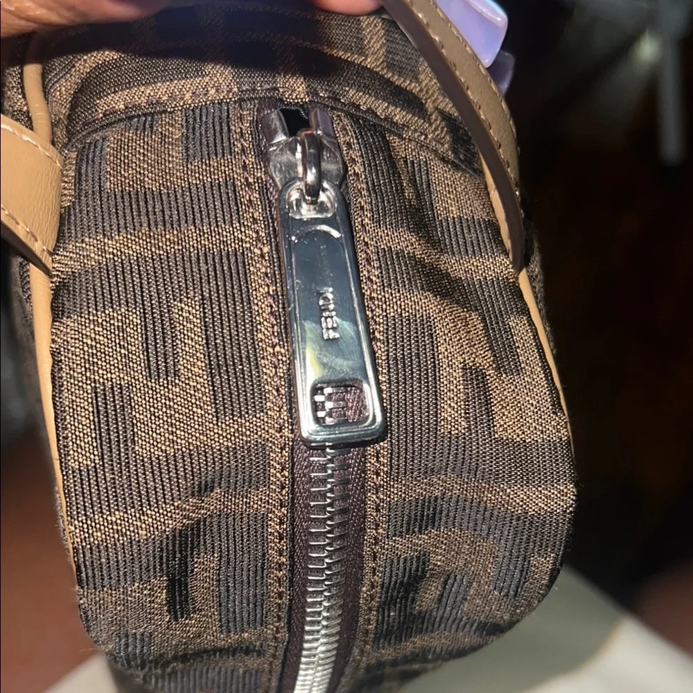 Authentic Fendi Brown Toiletry Bag  Monogram - Picture 7 of 11